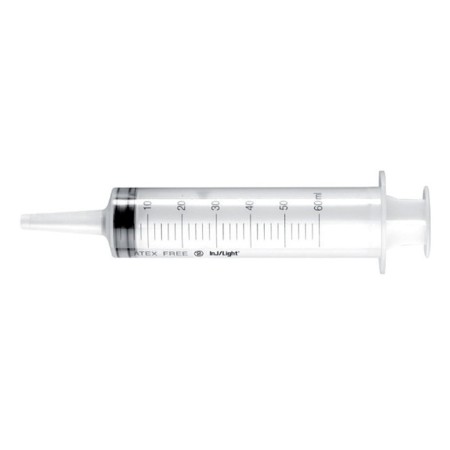 Jeringa 3 piezas sin aguja - 60 ml cono catéter
