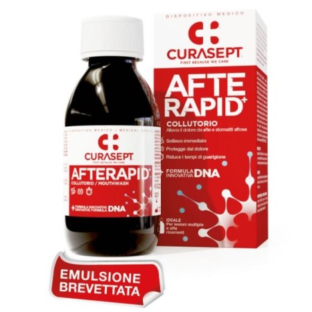 Curasept Afte Rýchla ústna voda na opakované afty - 125 ml Inovatívne zloženie DNA