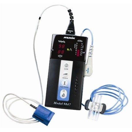 CO2-érzékelő és pulzoximéter riasztóval 9847