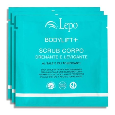 Bodylift + LEPO vyhladzujúci drenážny telový peeling so soľou a tónovacími olejmi konf. z 3 ošetrení