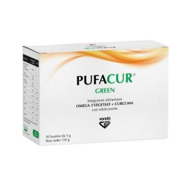 Pufacur Green med gurkmeja, vitamin D3 och Omega 3 - 30 påsar à 5 g