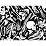 Bonnet à motifs - squelette - m