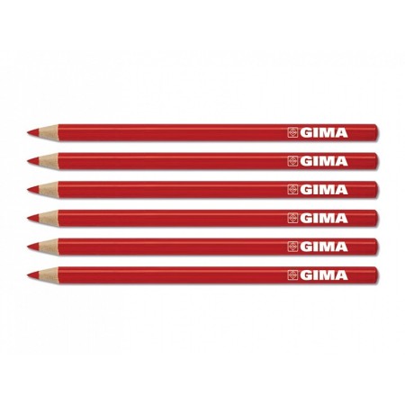 Matita dermatologica gima - rossa - conf. 6 pz.