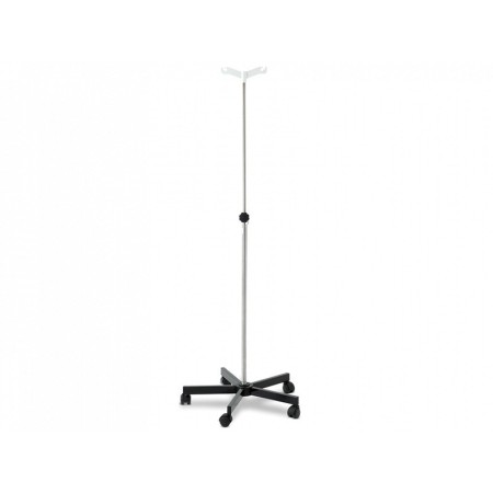 IV pole 2 hooks - on roller stand - disassembled