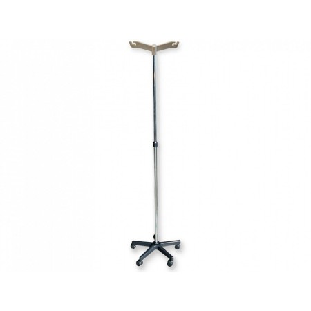 IV pole 2 hooks - on wheeled stand