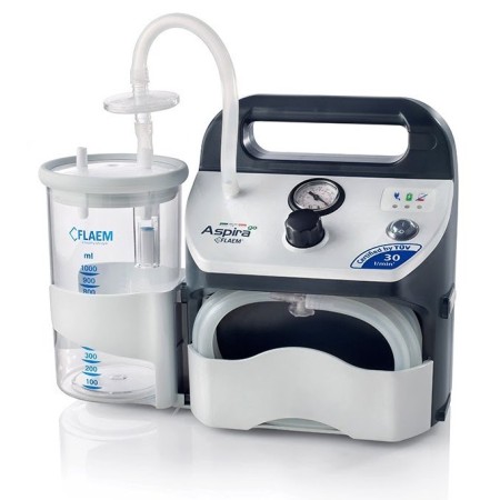 Aspira GO - 20 l/min bärbar professionell, batteridriven kirurgisk aspirator