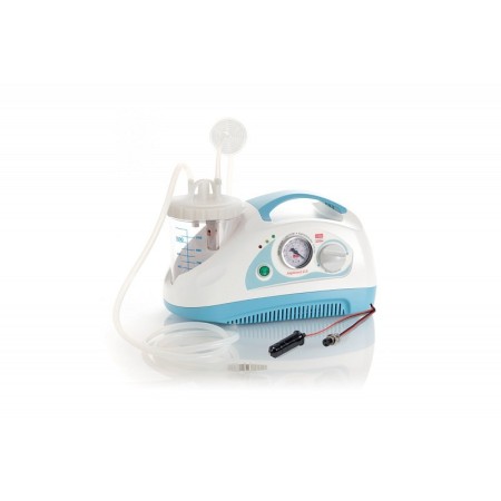 Przenośny aspirator chirurgiczny stołowy - Aspimed 2.5 - Podwójny zasilacz (230/50 Hz - 12 V DC) Zasilanie bateryjne