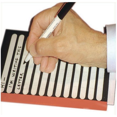 Multi-line hand guide for writing in a4 format for the visually impaired