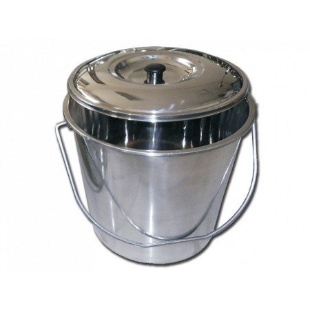 Nerezový kôš s vekom - 15 litrov