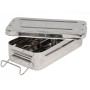 Caja de acero inoxidable 20x10x4,5cm - con asas
