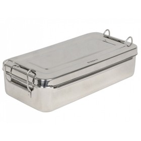 Edelstahlbox 25x12,5x4,6cm - mit Griffen