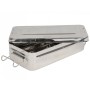 RVS doosje 25x12,5x4,6cm - met handvatten