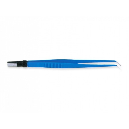 Pinza bipolare curva 18 cm - punte 1 mm
