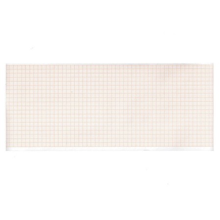 Carta termica ecg 107x25 mmxm - rotolo griglia arancio - 10 rotoli