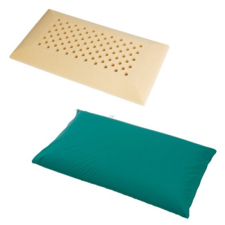 Oreiller d'hôpital en mousse polyuréthane perforée anti-étouffement HR21 - revêtement Politex