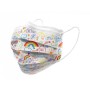 Gisafe 98% 3-ply filtering surgical mask type iir with elastic bands - pediatric - cartoon - flowpack - pack 10 pcs.