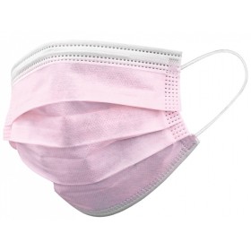 Gisafe Filtering Chirurgisch Masker 98% 3-laags Type IIR met Elastieken - Volwassenen - Roze - Flowpack - Pak van 10 stuks