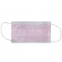 Gisafe 98% 3-ply filtering surgical mask type iir with elastic bands - adults - pink - box - pack 50 pcs.
