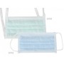 Masque chirurgical 4 épaisseurs filtrant 98% - bleu avec élastiques - type IIR - pack. 900 pièces.