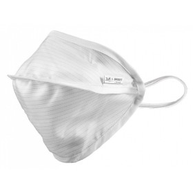 Masque réutilisable Mycroclean bfe 99,8% - blanc/blanc avec embout nasal