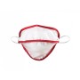 Masque réutilisable à 99,8% Mycroclean kid bfe - blanc/rouge