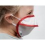 Mycroclean Kid BFE 99,8% wiederverwendbare Gesichtsmaske - Weiß/Rot