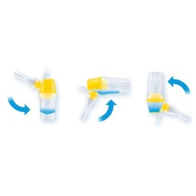Ampolla per aerosol RF6 basic gialla sistema antirovesciamento farmaco