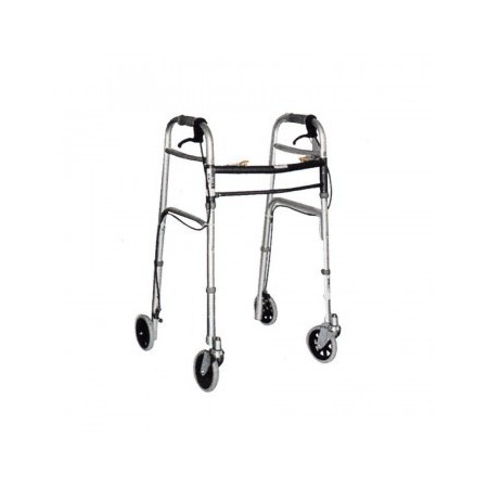 Duralumin-Rollator 4 x 5' Räder, mit Hebelbremsen