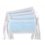 4-laags chirurgisch masker 98% filtering - lichtblauw met veters - Type IIR - Pack 600 stuks
