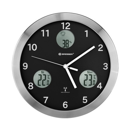 Bresser MyTime io nástěnné hodiny 30 cm, černé