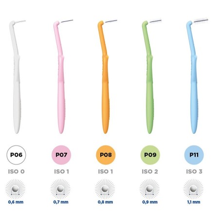 CURASEPT Proxi Prevention ANGLE - Periuță interdentară cu mâner lung, Produs alb