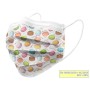 Gisafe 98% 3-ply filtering surgical mask type iir with elastic bands - adults - macarones - flowpack - pack. 10 pcs.