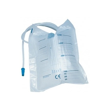 2 l lůžkové sáčky na moč s hadicí 130 cm bez odtoku - 30 ks.