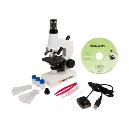 Kit Microscopio Biologico Celestron con ingrandimenti da 40x a 600x con WebCam