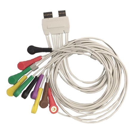 Cavo ECG clickecg (ECG stress) - IEC snap 10 fili per ecg Cardioline