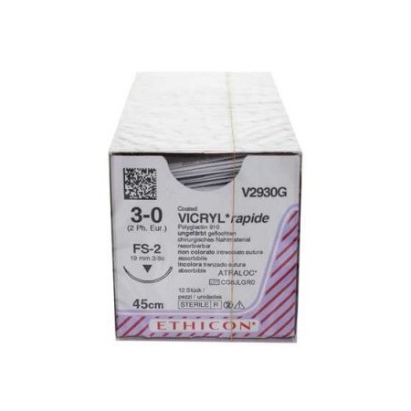 Ethicon Vicryl Rapid V2930G 42-denní vstřebatelný steh - 3/0 jehla 19 mm