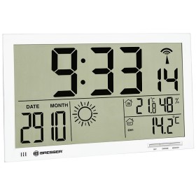 Bresser MyTime Jumbo LCD nástěnné hodiny, bílé