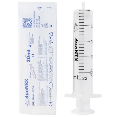 Siringa senza ago 20 ml duoNEX con cono Luer eccentrico - 100 pz