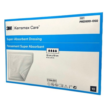 Kerramax Care PRD500-050 Apósito súper absorbente, 10x10 cm, 10 uds.