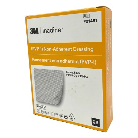 Inadine (PVP-I) Non-adherent dressing P01481, 5 cm x 5 cm - 25 pcs.