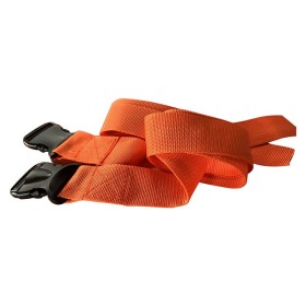 Cintura di sicurezza 1 pezzo - polipropilene arancio - fibbia in plastica