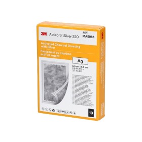 3M Actisorb Silver 220 Medicazione al carbone attivo con argento, MAS065, 6.5 cm x 9.5 cm - 10 pz.