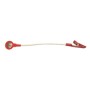 Adattatore, da clip maschio a coccodrillo, rosso - 1 pz.