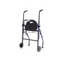 Sammenklappelig Rollator I Malet Stål - 2 Hjul - Med Sæde Og Kurv - Zeus