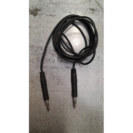 KABEL MET ZWARTE STEKKERS - 4 MM VOOR PROFESSIONELE ELEKTROTHERAPIEËN