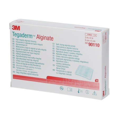 Tegaderm alginate 3m - medicazione in alginato di calcio ad alta integrità 5x5 cm - conf. 10 pz.