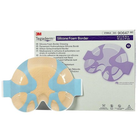 Opatrunek piankowy Tegaderm 3m z silikonowymi brzegami 15x17 cm - opakowanie 10 szt.
