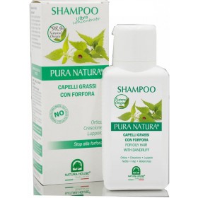 SHAMPOO CAPELLI GRASSI CON FORFORA con Ortica+Crescione+Luppolo - 250 ml