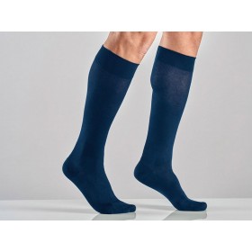 Gambaletto cotone unisex - s - media compressione - blu - 1 paio