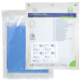 Telo chirurgico sterile biaccoppiato 45x75 cm ALPHAtex con lato assorbente e lato impermeabile